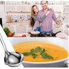 2 Pieces Oil Separator Ladle 304 Stainless Steel Oil-Separated Spoon 12 Inch Oil Separation Hot Pot Tool Fat Separator Filter Grease Spoon with Plastic Handle Oil Filter Skimmer Spoon Soup Colander
