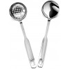 2Pc Creative 304 stainless steel Double-Use Colander Set Cooking Spoon Strainer Stainless Steel Hot Pot Soup Spoon Kitchen Restaurant steel slot spoon cookware set