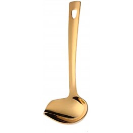 Buyer Star Gravy Ladle gold drizzle spoon with spout stainless steel kitchen utensils sauce ladlecooking utensils with mirror polish dishwasher safe,8.6 inch