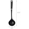 Cooking Light Serving Ladle Non-Stick Cookware Heat Resistant Kitchen Dishwasher Safe Nylon Gadget Black