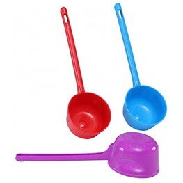 DOITOOL 3PCS Water Ladle Plastic Water Scoop Bath Ladle Dipper Shampoo Ladle Cup with Long Handle for Kitchen Bathroom Garden