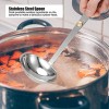 Folding Soup Ladle Portable Stainless Steel Ladle Spoons for Home Kitchen Camping Cooking Utensils