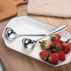 IMEEA 8-Inch Small Ladle for Sauce SUS304 Stainless Steel Serving Ladle Silver Gravy Ladle Set of 4