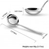 KEAWELL Unique 7.5 inch Small Hammered Sauce ladle 1 oz. 18 10 Stainless Steel Gravy Soup Ladle. Solid and Sturdy Dishwasher Safe