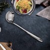 KND Long Soup Ladle 304 Stainless Steel Durable Rust Proof Soup Ladle Spoon with Ergonomic Vacuum Insulated Handle Serving Ladle for Cheese Soup Gravy Salad Dressing
