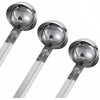 meekoo 3 Pieces Stainless Steel Ladle Soup Handle Ladle with Pouring Rim for Kitchen Cooking Soup Sauce 1 oz