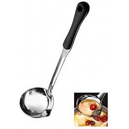 Millie Premium Stainless Steel Soup Ladle,stainless Steel Long Plastic Handle Soup Oil Separator Scoop Kitchen Colander Filtering Grease Spoon