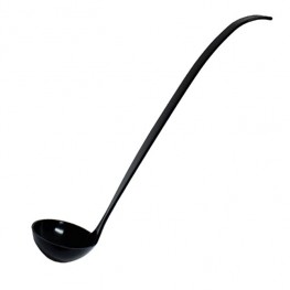 Party Essentials NW217 Plastic Ladle 2-Ounce Capacity Black Case of 48