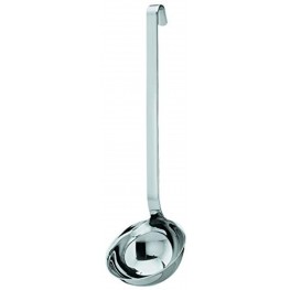 Rösle Stainless Steel Hooked Handle Ladle with Pouring Rim 8.0-Ounce
