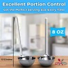 Super Sturdy Ergonomic 8 Oz. Soup Ladle 1 Pk. Stainless Steel Ladles with Long Handles. Best Kitchen Accessories for Stirring Portioning and Serving Soups Chili and Stew in Restaurants and at Home