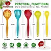 Tomato Kitchenware Nylon Kitchen Utensil Set Tools Solid Spatula Slotted Spatula Soup Ladle Slotted Ladle Spaghetti Spoon Safe for Non-Stick Cookware & Ideal for gifts Nice Ladle Set & Decor