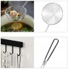 3pcs Small Round Hot Pot Strainer Stainless Steel Asian Shabu Shabu Spider Skimmer Spoon Set Mesh Slotted Scoops Soup Ladle