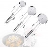 AIEVE Skimmer Spoon 3 Pack Stainless Steel Skimmer Spoon Japanese Hot Pot Fat Skimmer Spoon Fine Mesh Strainer Grease Strainer Skimmer Spoons for Cooking Frying Skimming Grease Foam and Gravy