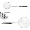 CycEarth Stainless Steel Fat Skimmer Spoon 4.8 Inch and Spider Strainer Ladle 6.1 Inch Hot Pot Fine Mesh Food Strainer For Grease Gravy Kitchen Cooking