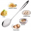 KND Skimmer Slotted Spoon 304 Stainless Steel Strainer with Vacuum Ergonomic Handle Slot Spoon Cooking Tool for Kitchen Draining & Frying Silver 15.1Inch