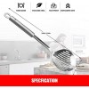 KND Stainless Steel Slotted Spoon 18 10 Stainless Steel Cooking Basting Spoon Kitchen Serving Spoon Non-Stick And Heat Resistan Easy to Clean Dishwasher Safe