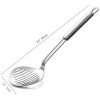 Skimmer Slotted Spoon kitchamajigs Strainer Ladle Heavy Duty 304 Stainless Steel Metal Spatula Skimmer Slotted Spoon Cooking Spoon for KitchenSpoon for Kitchen