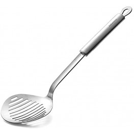 Skimmer Slotted Spoon kitchamajigs Strainer Ladle Heavy Duty 304 Stainless Steel Metal Spatula Skimmer Slotted Spoon Cooking Spoon for KitchenSpoon for Kitchen