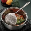Skimmer Slotted Spoon Large 304 Stainless Steel Slotted Ladle 16.5 Inches Food Strainer Colander Heat Resistant Cooking Tool