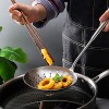 Skimmer Slotted Spoon Large 304 Stainless Steel Slotted Ladle 16.5 Inches Food Strainer Colander Heat Resistant Cooking Tool