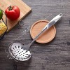 Skimmer Slotted Spoon,Stainless Steel Large Slotted Spoon With Hanging Hole & Comfortable Grip Handle Durable Food Grade Strainer Spoon For Cooking Draining & Frying 14.5 inch