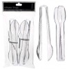 12 Clear Plastic Tongs 6 1 2 by Greenbrier