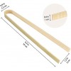 BambooMN 6.3 Mini Bamboo Disposable Tongs Toast Tongs 100pcs