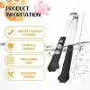 Cat Tongs 7 Inch Food Clips Kitchen Tongs Cat Paw Shape Tongs Stainless Steel Cooking Tongs for BBQ Cooking Grilling Sweets Sugar 2 Black