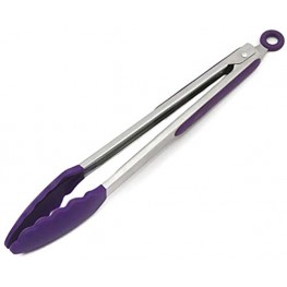 Chef Craft Premium Silicone Cooking Tongs 12 inch Purple