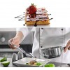Cooking Tweezers 7 Pcs Stainless Steel Set Precision Tongs with Precision Serrated Tips and Multi-use Decor Precision Culinary Drawing Spoons for Plates Decorating