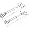 Food Tongs Kitchen Tongs 9 Inch and 12 Inch Stainless Steel Cooking Tongs for Serving Catering Salad Grill Scissors Tongs for Barbecue Bread Buffet Pliers Set of 2