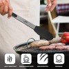 Kaluns Kitchen Tongs for Cooking Non Stick Silicone Tip Stainless Steel Tongs Set of Four 7,9 and 12 Inch Tong Plus Silicone Spatula Non-stick Heat Resistant Serving Utensils. Black