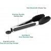 Kitchen Tongs 9 Inch Cooking Tongs Non Stick Grilling Tongs for BBQ Buffet Cooking and Serving Food Black