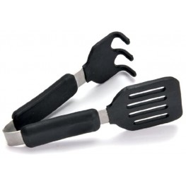 Norpro Grip-EZ Grab and Lift Silicone Tongs Set of 1 Black