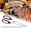 Scissor Tongs 12-Inch 11-Inch 9-Inch Kitchen Barbecue Scissor Tong Heavy Duty Stainless Steel Tongs With Plastic Silicone Kitchen Food Baking Bread Clamp BBQ Grilling Wire Tongs Set of 3