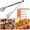 Vesici Fry Tongs 12 Inch Stainless Steel Wide Grill Food Tongs Barbecue Salad Serving Tongs Kitchen Food Tongs for Frying Cooking Grilling Buffet Serving
