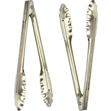 Winco UT-9 Coiled Spring Heavyweight Stainless Steel Utility Tong 9-Inch Pack of 2