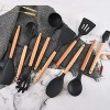 14 Pcs Silicone Cooking Utensils Kitchen Utensil Set Heat Resistant,Turner Tongs,Spatula,Spoon,Brush,Whisk. Kitchen Utensils Set with Holder Kitchen Gadgets Tools Set for Nonstick Cookware