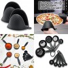 43 Pcs Silicone Kitchen Cooking Utensils Set CEKEE Heat-Resistant Kitchen Utensil Set with Holder Nonstick Cookware Set with Stainless Steel Handle Kitchen Spatula Gadgets BPA Free Black