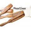 Elegant Grains by PDSM 4 Piece Teak Spurtle Set Must have wooden utensils for cooking these beautiful teak spurtles kitchen tools are the perfect wooden kitchen utensil set.