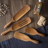 FAAY Spurtles Set of 4 Kitchen Utensils Multi Utensil for Cooking 100% Healthy from High Moist Resistance Teak Utensils for Non Stick Cookware and Instant Pot