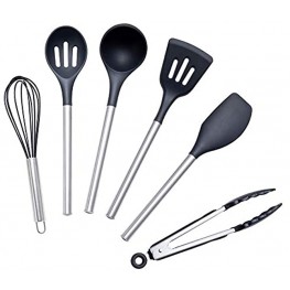 HELLO CUCINA Kitchen Utensil Set Set of 6 Silicone Kitchen Utensils Best Cooking Utensils for Pots and Pans Non-stick Cooking Utensils Heat Resistant Eco-friendly