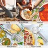 LIANYU 30 pcs Silicone Cooking Utensils Set with Holder Heat Resistant Wooden Handle Kitchen Utensils Set Kitchen Gadgets Tools Including Tuner Spatula Spoon Ladle Gray