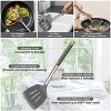 LIANYU Kitchen Cooking Utensils Set 35-Piece Silicone Cooking Utensils Spatula Set with Holder Non-stick Heat Resistant Cookware with Stainless Steel Handle Gray