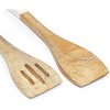 Mango Wood Kitchen Utensils Set 12 Inch Wooden Cooking Tools with White Handles 5 Pieces
