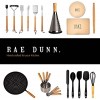Rae Dunn Everyday Collection 7 Piece Wooden and Stainless Steel Kitchen Gadget Set Kitchen Tools with Wooden Handles