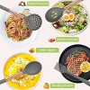 Silicone Cooking Utensil Set Estmoon 26pcs Non-stick Cooking Utensils Kitchen Utensil Set BPA-Free Spatula Set Heat Resistan Rose Gold Stainless Steel Handle Kitchen Tools Set for Cookware Gray