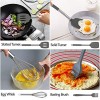 Silicone Cooking Utensil Set,Kitchen Utensils 17 Pcs Cooking Utensils Set,Non-stick Heat Resistant Silicone,Cookware with Stainless Steel Handle Grey