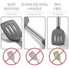 Soulhand Kitchen Utensils Set 11Pcs Cooking Utensils Set Heat Resistant Silicone Spatulas for Non-Stick Cookware with Stainless Steel Handle Kitchen Utensils for Cooking or Picnic