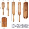 Spurtle Set Wood Spurtles Kitchen Tools Spurtle Wooden cooking Utensils Set Non-stick Cookware Kitchen tool set- 4 Wooden Spurtle Set with Utensil holder and Acacia Wood Spatula Spoon rest